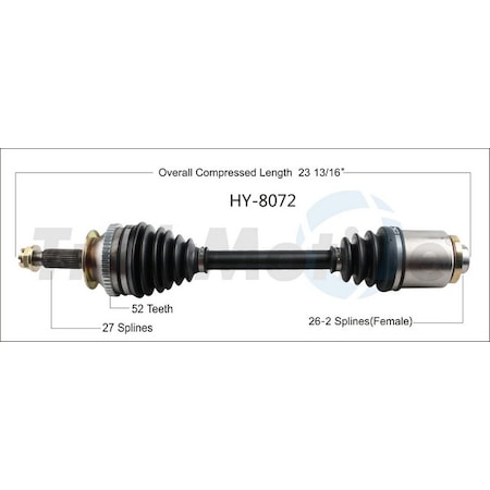 Surtrack Axle Cv Axle Shaft, Hy-8072 HY-8072